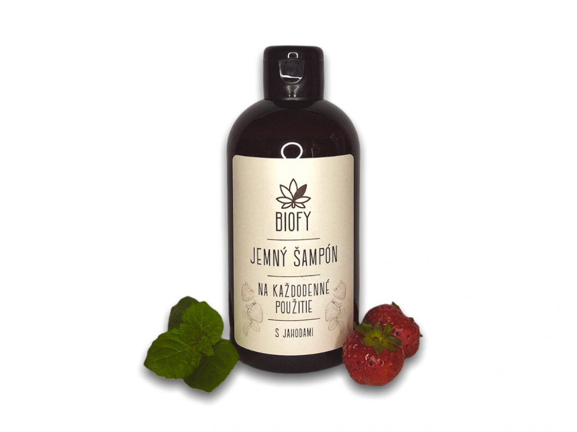 Jemný Šampon na každodenní použití - s jahodami, 250ml