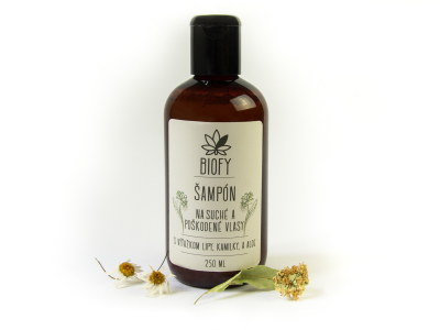 Šampon na suché a poškozené vlasy - s výtažkem z lípy, heřmánku a aloe 250 ml